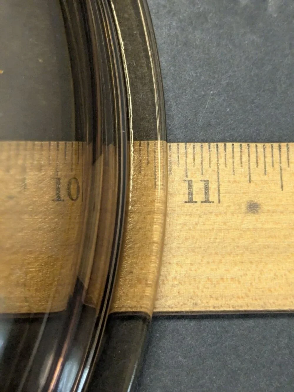 Vintage Pyrex Visions Amber Glass Lid Replacement Round 10.5